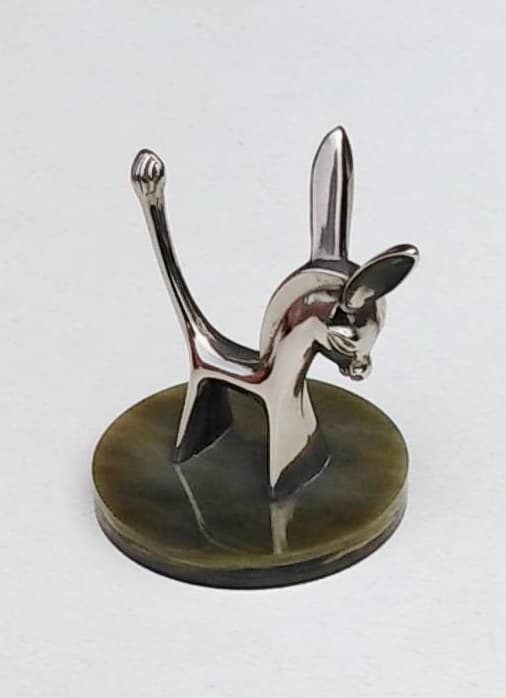 Art Deco Modernist Chrome Donkey Figure